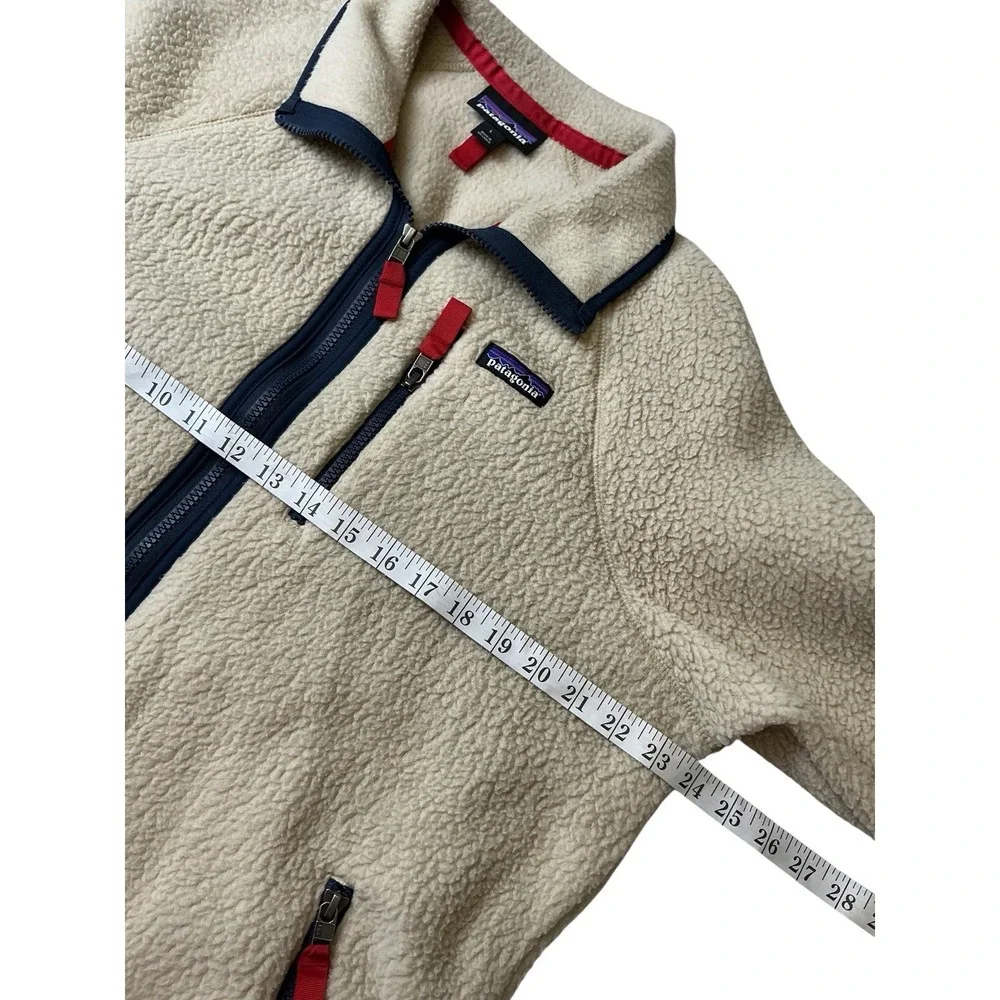 Mens PATAGONIA‎ Retro Pile El Cap Khaki Full Zip Fleece Sweater Jacket L
